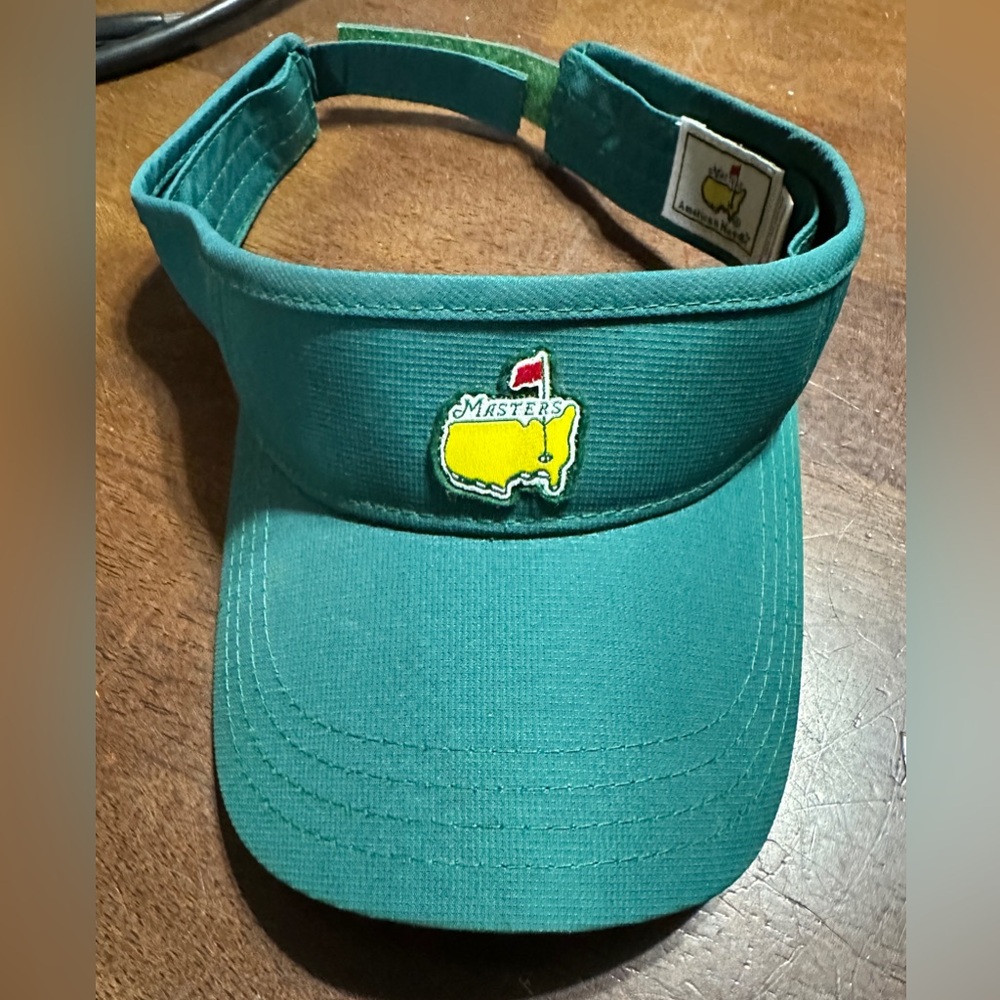 American Needle Masters Golf Adjustable Strap Green Visor Hat
